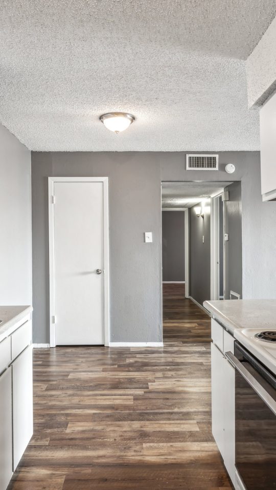 kitchen at The Alamo Village Apartments